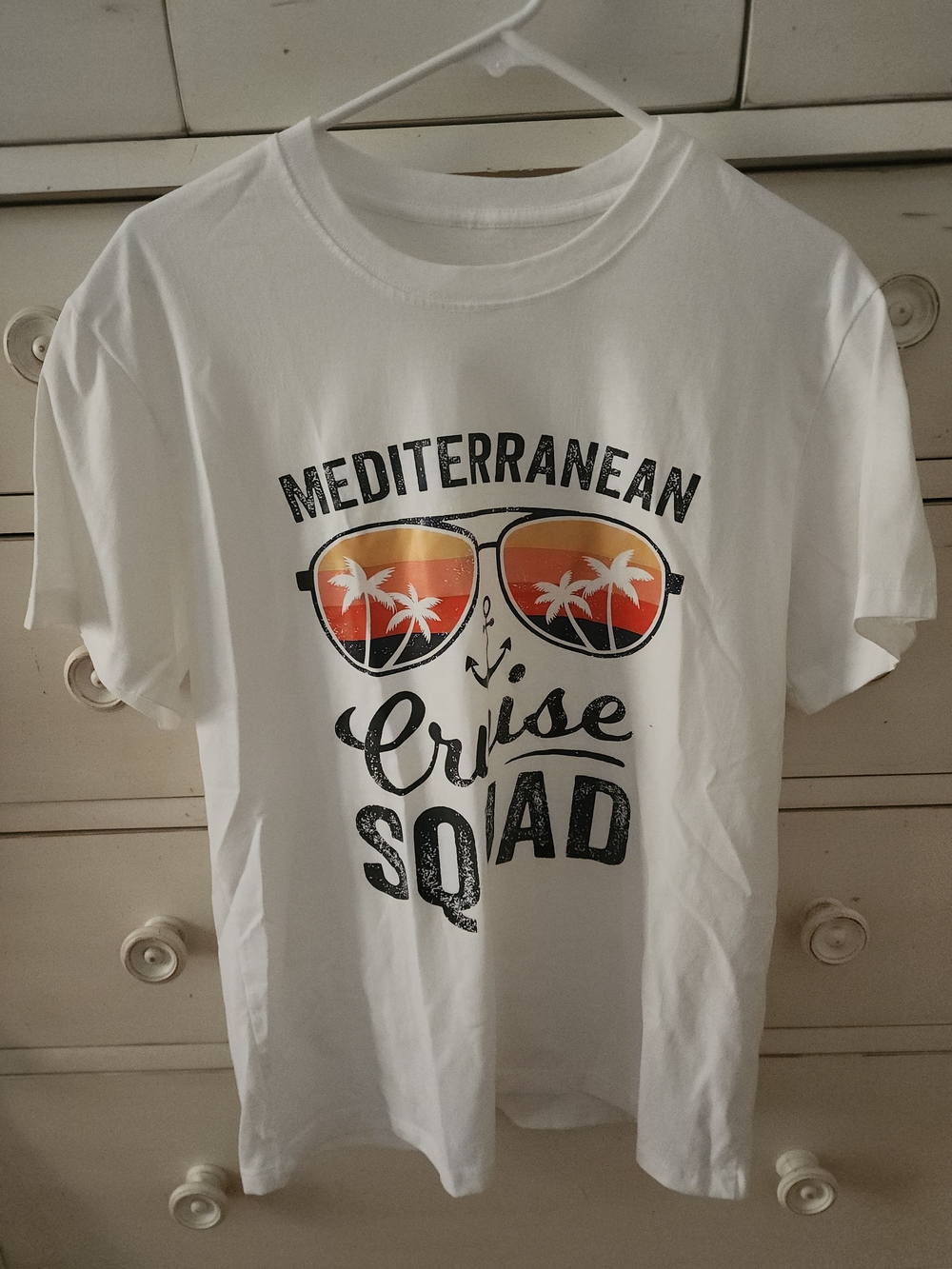 NWOT Women's Mediterranean Cruise Squad Graphic Tee - White